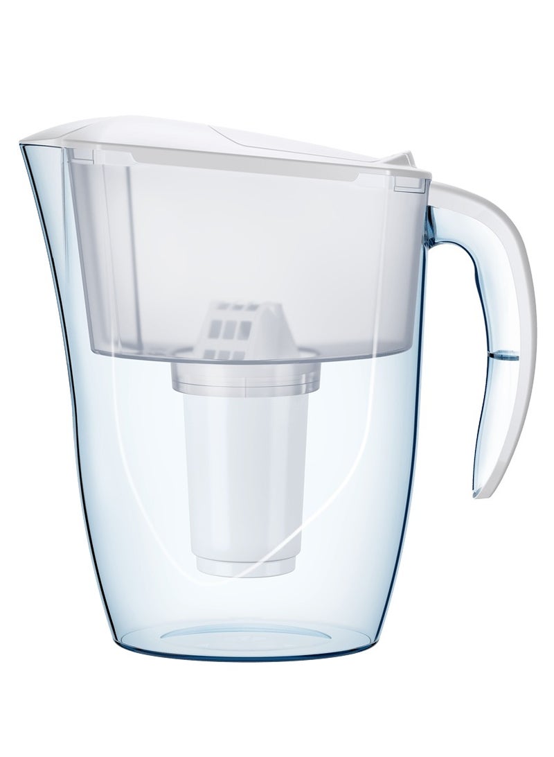 أكوافور جرة تصفية مياه للثلاجة، تشمل كرتوش فلتر A واحد لتقليل ترسبات الجير والكلور والمعادن الثقيلة، مصنوعة من البلاستيك، سعة 2.9 لتر، بلون السايكلامن - Image 2