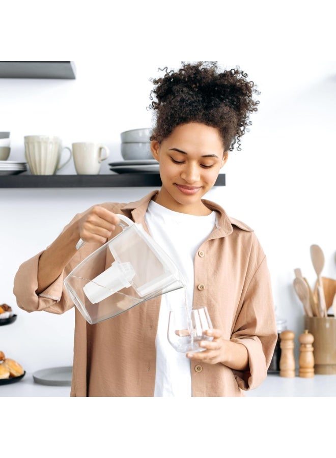 أكوافور جرة تصفية مياه للثلاجة، تشمل كرتوش فلتر A واحد لتقليل ترسبات الجير والكلور والمعادن الثقيلة، مصنوعة من البلاستيك، سعة 2.9 لتر، بلون السايكلامن - Image 5