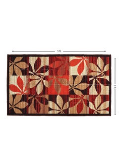 Status Contract Status Contract Rugs for Living Room|(3x5ft) 3D Printed Carpet for Living Room Decor|Anti Skid Backing Home Essentials|Aesthetic Vintage Decor Carpet for Bedroom|Boho Rugs for Living Room (Red)  - Image 2