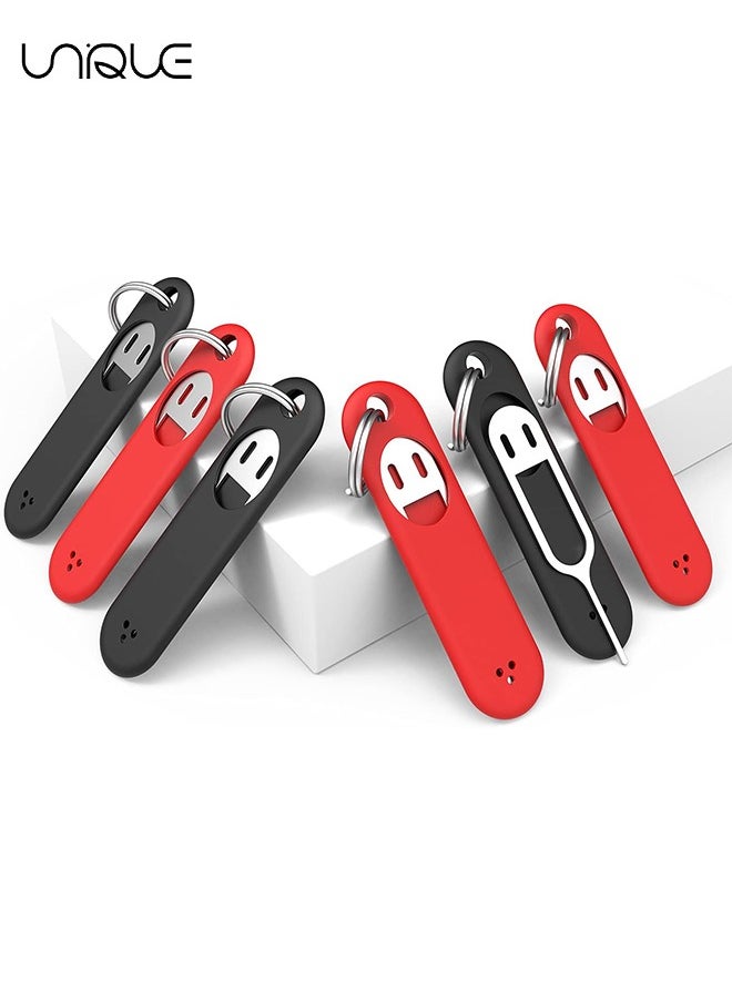 Unique - 6 Pieces Sim Card Removal Tool - Sim Card Tray Pin Eject Removal Tool Pin Opener for Most Smartphones Sim Card Tool Opener Silicone Cover Eject Pin Smartphone Pin - Image 1