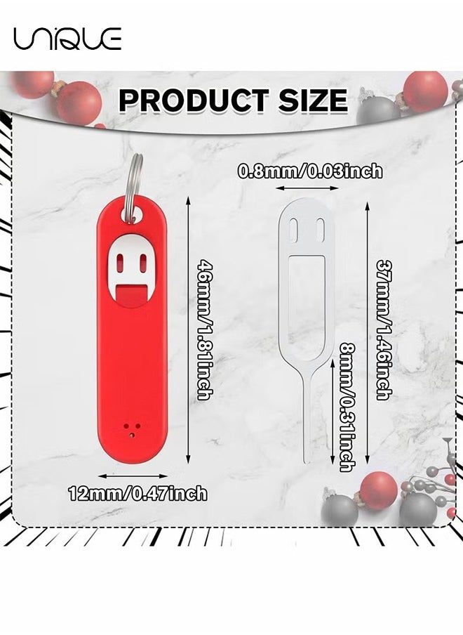 Unique - 6 Pieces Sim Card Removal Tool - Sim Card Tray Pin Eject Removal Tool Pin Opener for Most Smartphones Sim Card Tool Opener Silicone Cover Eject Pin Smartphone Pin - Image 1