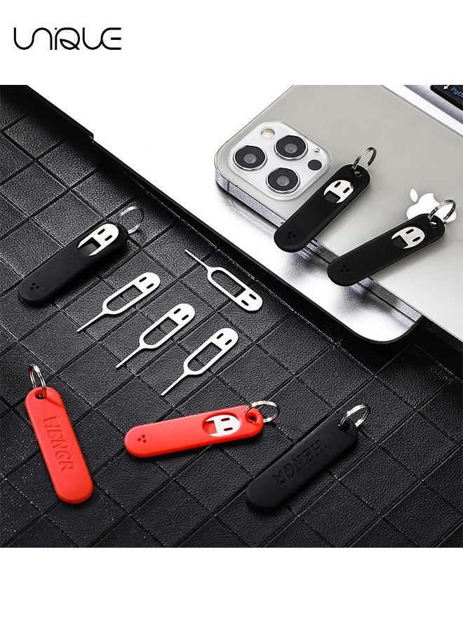 Unique - 6 Pieces Sim Card Removal Tool - Sim Card Tray Pin Eject Removal Tool Pin Opener for Most Smartphones Sim Card Tool Opener Silicone Cover Eject Pin Smartphone Pin - Image 1