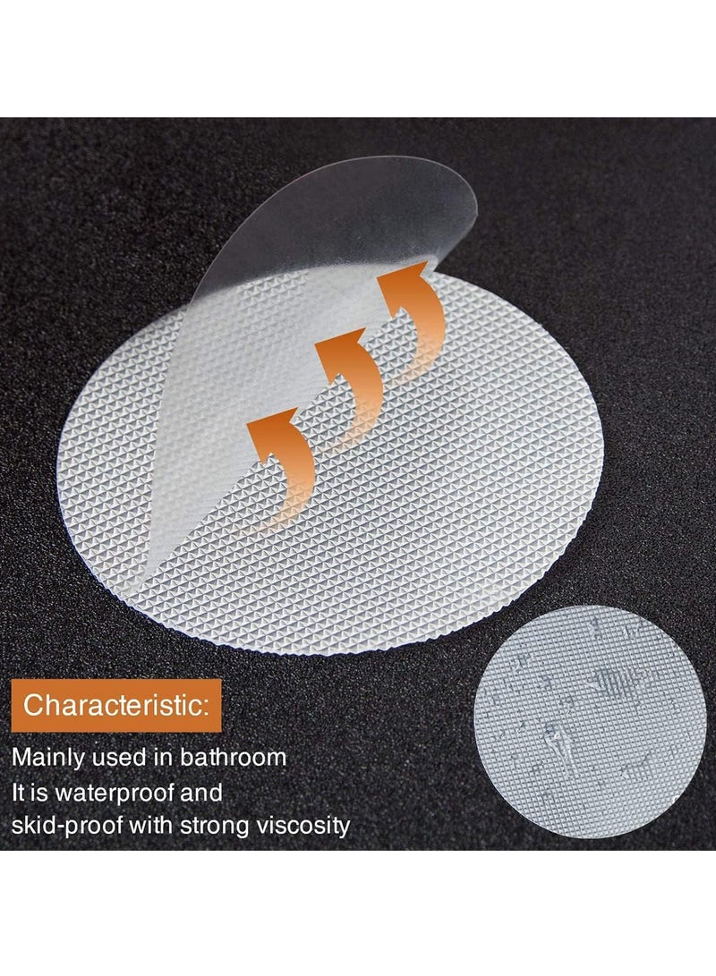 ECVV ملصقات دش مضادة للانزلاق 24 قطعة من أجل السلامة، ملصقات حوض استحمام لاصقة لدُش الحمام والسلالم، ملصقات حوض استحمام غير قابلة للانزلاق مع مكشطة ممتازة - Image 2