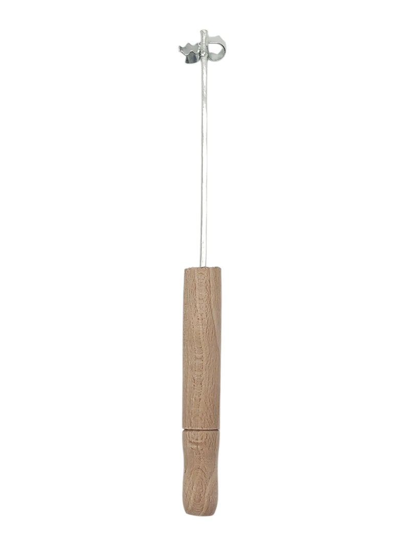 Wooden Handle Stainless Steel Vegetable Pit Corer Set, 3 Pieces - Beige - Image 2