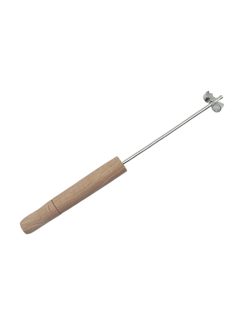 Wooden Handle Stainless Steel Vegetable Pit Corer Set, 3 Pieces - Beige - Image 3