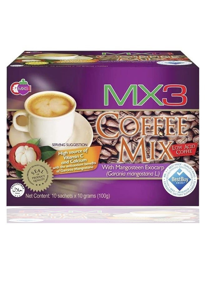 ام اكس 3 مزيج قهوة المانجوستين ام اكس 3 (10 اكياس) خالي من السكر - Image 1