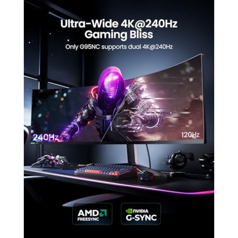 كابل DisplayPort 2.0 لشاشة الألعاب PC GPU 3 متر 16K@60هرتز، 4K@240هرتز، 80 جيجابت في الثانية، HDR10، ARC، G-Sync، FreeSync، DSC 1.2 - Image 5