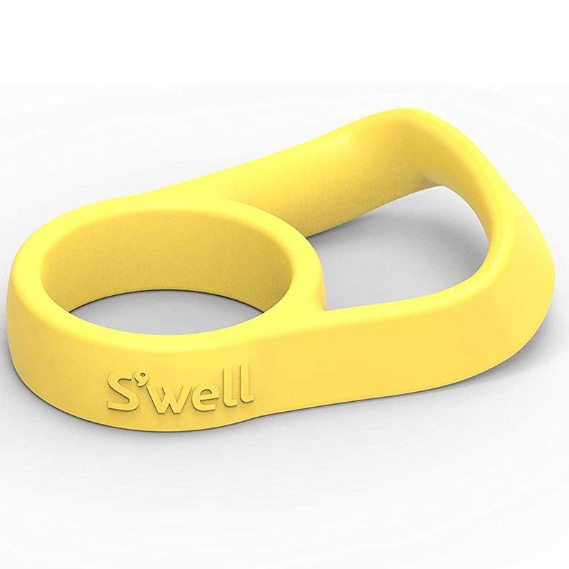 Swell Bottle Handle Fits 9oz 17oz and 25oz Original Bottles Yellow Comfortable Carrying On The Go Flexible Silicone Grip BPA Free