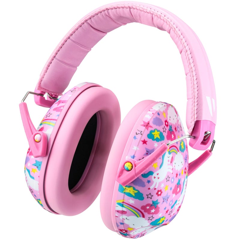 Vanderfields Premium Hearing Protection Ear Muffs - Broad Spectrum Sound Reduction 34.4dB at 2K Hz Noise Cancelling - Headset Safety Noise Cancellation - Headphones Kids 3-12 - Unicorn Dream - Image 1