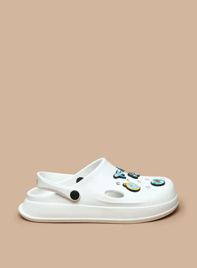 Lee Cooper Men's Applique Detail Clogs with Backstrap
