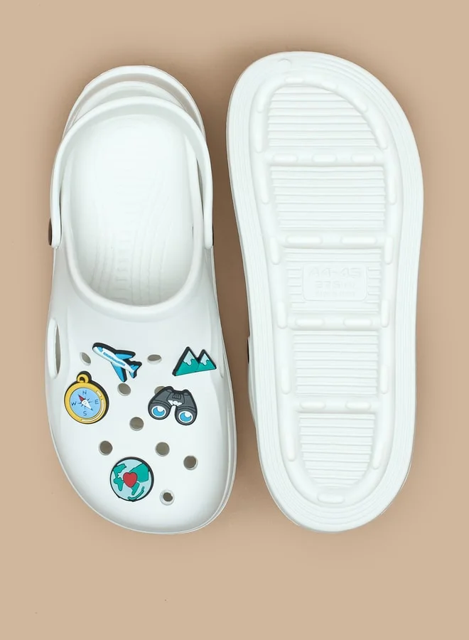 Lee Cooper Men's Applique Detail Clogs with Backstrap