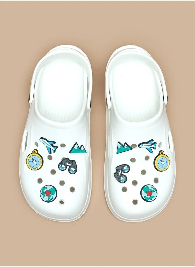 Lee Cooper Men's Applique Detail Clogs with Backstrap