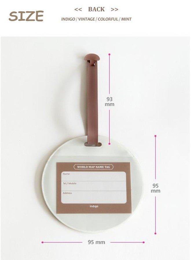 King&Pig 4pcs World Map Luggage Tags Suitcase Luggage Tags Travel Accessories Baggage Name Tags - Image 4