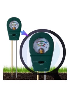 SYOSI 3 in 1 Soil Moisture Meter, Soil Moisture/Soil Ph Meter/Fertility Soil Test Kit, with 9 Labels Moisture Meter for House Plants Garden Lawn Farm