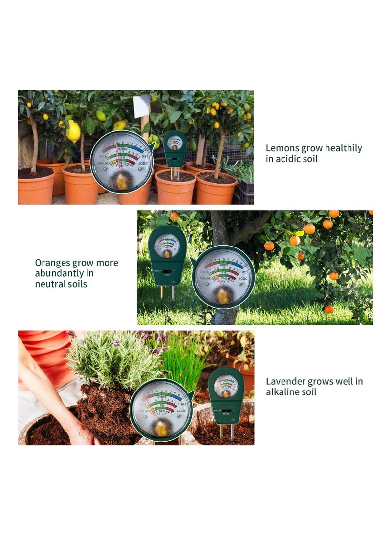 SYOSI - SYOSI 3 in 1 Soil Moisture Meter, Soil Moisture/Soil Ph Meter/Fertility Soil Test Kit, with 9 Labels Moisture Meter for House Plants Garden Lawn Farm - Image 1