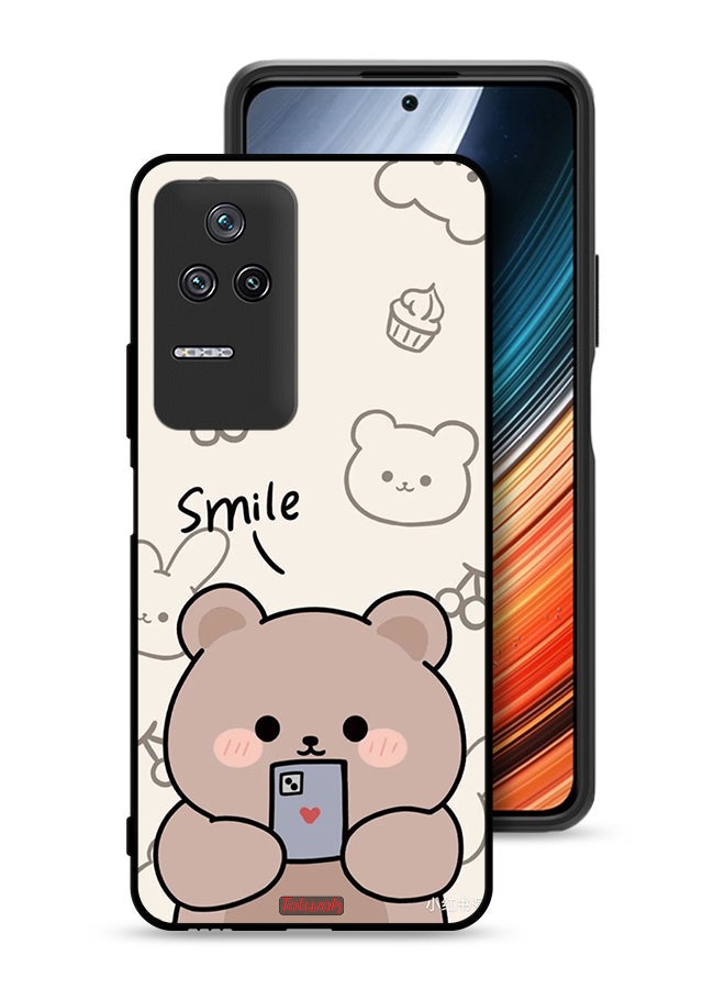 Tolwak Xiaomi Redmi K40S Protective Case Cover Smile Bear Art - Image 1