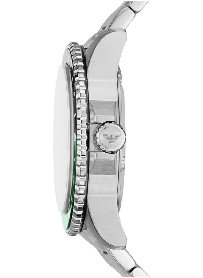 armani Armani Men's GMT Dual Time Silver Stainless Steel Bracelet Watch (Model: AR11589)  - Image 2