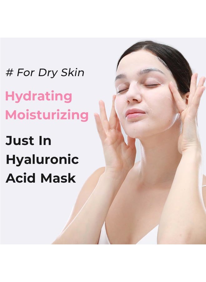 +WIS+ Intensive Hydrating Facial Mask Smoothing Face Sheet Mask 24 Pack, Deep Moisturizing with Hyaluronic Acid, Oil Control, Shrink Pores Firming Anti-aging with Collagen - Image 3