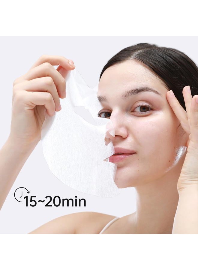 +WIS+ Intensive Hydrating Facial Mask Smoothing Face Sheet Mask 24 Pack, Deep Moisturizing with Hyaluronic Acid, Oil Control, Shrink Pores Firming Anti-aging with Collagen - Image 4
