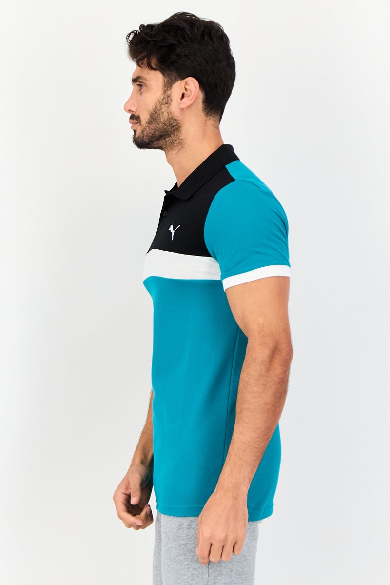 PUMA Men Slim Fit Short Sleeves Outdoor Polo Shirt, Multicolor - Image 3