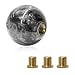 ZNDAW Round Ball Shift Knob Marble Style Gear Lever Stick Shifter Knobs with 3 Adapters Universal Spherical Gear Shifter Grip for 5 6 Speed Manual Auto Vehicles Car Accessories MarbleGray - Image 2