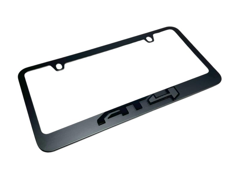daytona Eurosport Daytona- Compatible with -, GMC AT4 Black on Black License Plate Frame - Image 1