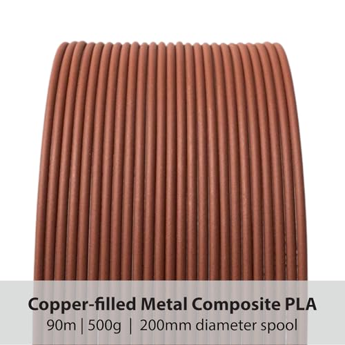 Proto-Pasta Protopasta Copper Filled PLA 3D Printer Filament | ProtoPlant Metal-Filled PLA Plastic Printer Filament with 60% Copper | Polish and Patina Friendly Metal Composite Filament | 500g Metallic Spool - Image 2