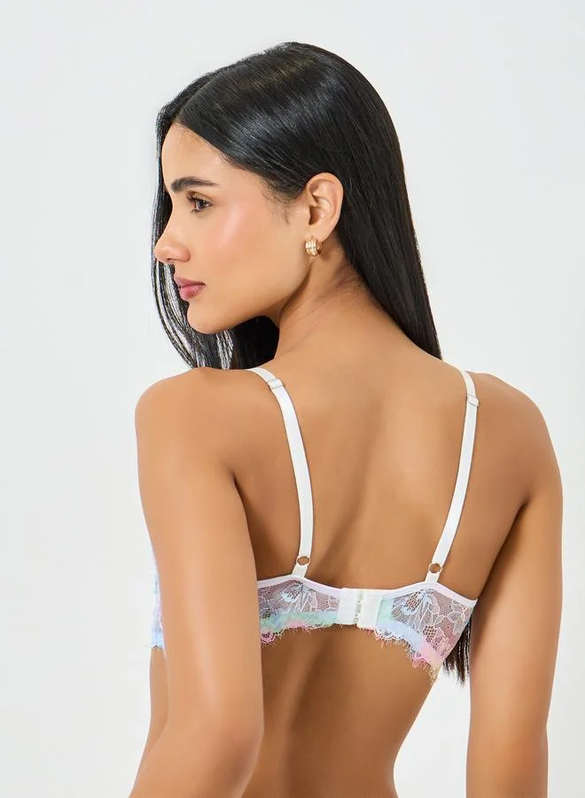 Take Two  Multi Lace Padded Wired Bra for Women | Best Price UAE
