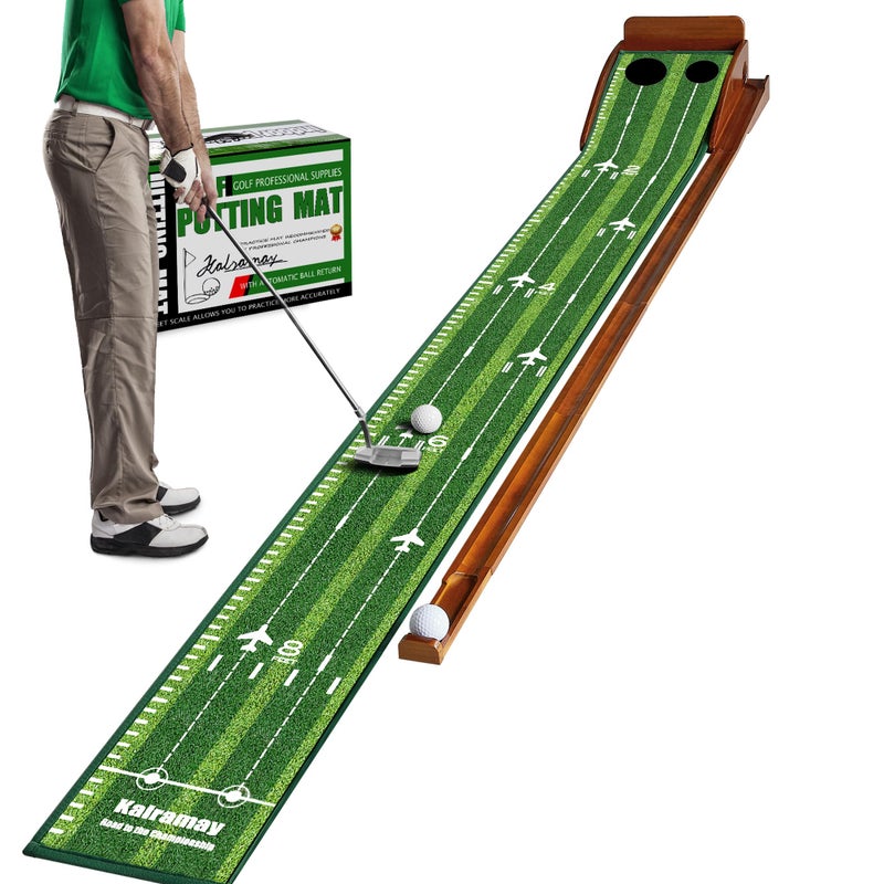 Kalramay Putting Green, Indoor Putting Green, Realistic Speeds, Automatic Ball Return, and No Hump Design â€“ Perfect for Home, Office, or Patio â€“ The Ultimate Gift for Golfers - Image 1
