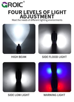 GROIC Portable LED Camping Lights USB Solar Rechargeable Hanging Tent Lantern, Night Flashlight  LED Table Lamp Waterproof for Hurricane, Emergency, Hiking, Camping, Fishing  - Image 3