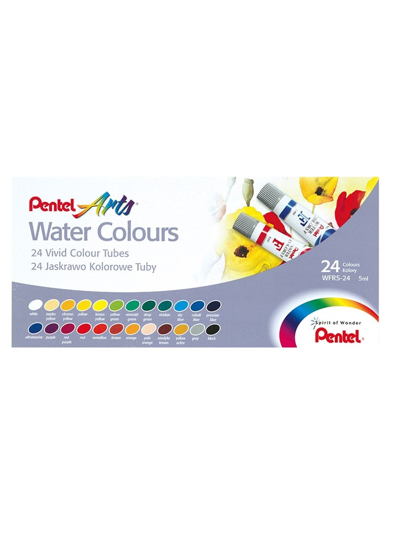 Pentel 24-Piece Watercolour Set Multicolour - Image 2