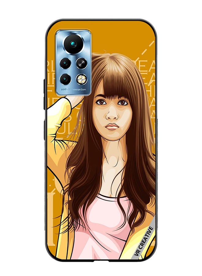 VR CREATIVE Protective Case Cover For Infinix Note 11 Pro Girl Posing Design Multicolour - Image 1