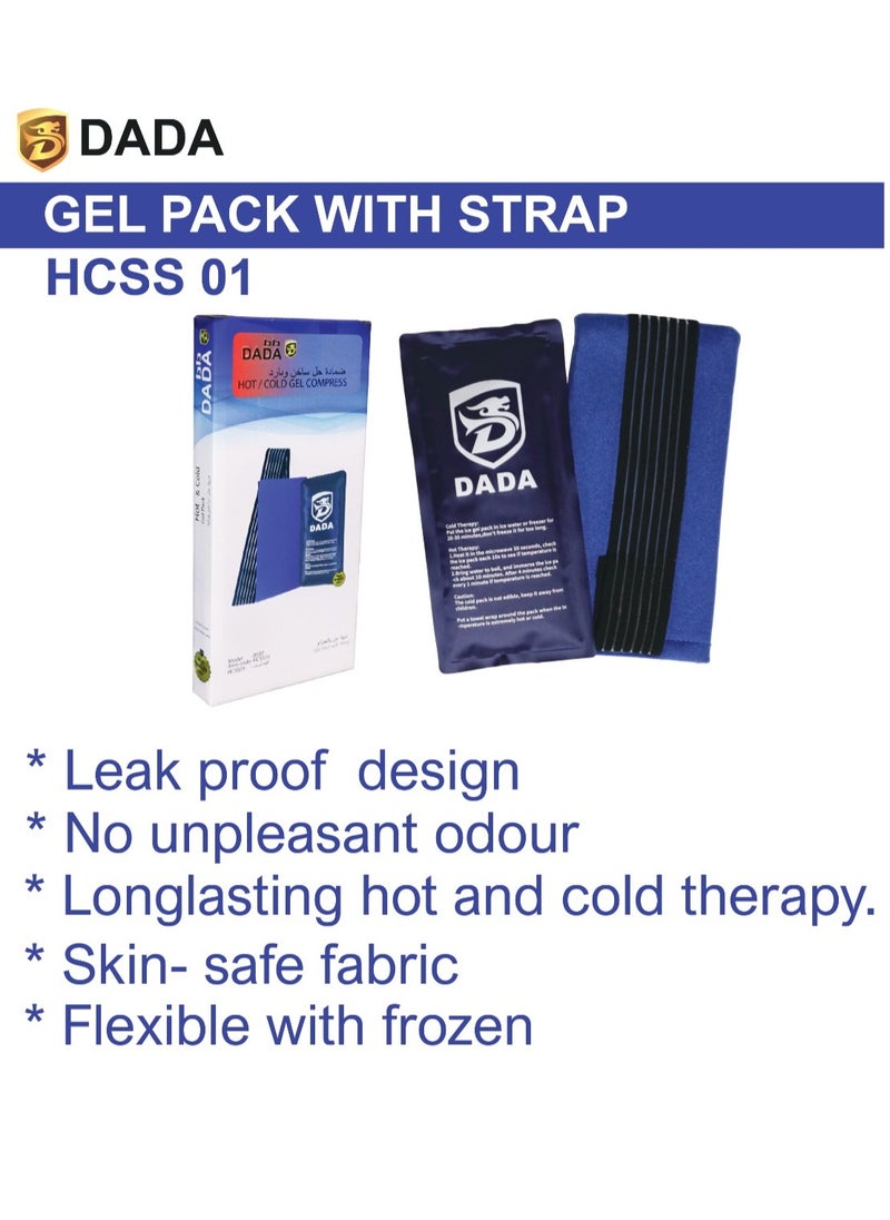 Dada DADA Reusable Gel Ice Packs for Injuries, Hot Cold Compress, Soothing Soft Alternative to Hot Water Bottles, Regular Size, Blue, 1 Pack  - Image 3