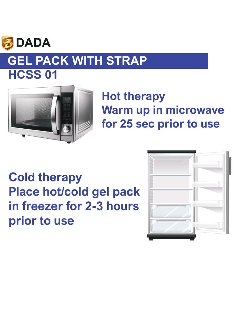 Dada DADA Reusable Gel Ice Packs for Injuries, Hot Cold Compress, Soothing Soft Alternative to Hot Water Bottles, Regular Size, Blue, 1 Pack  - Image 5