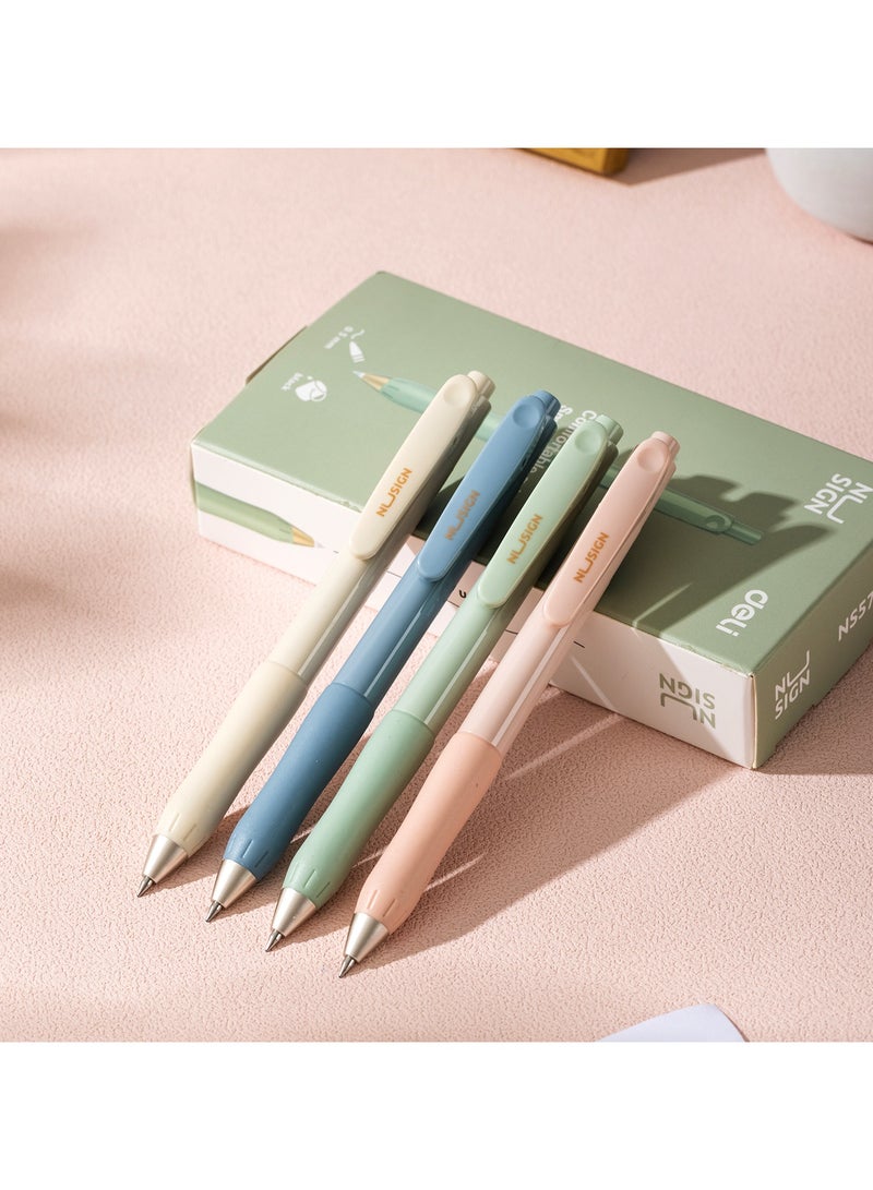 ديلي قلم جل فائق النعومة من Nusign ENS576-BK - حبر أسود 0.5 مم، 12 قلمًا، مشبك أنيق وطبقة نهائية غير لامعة - Image 2