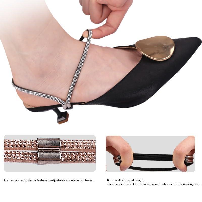 Inralimot High Heel Straps Anti-Loose & Detachable Heel & Boot Straps for High Heeled Shoes - Image 2