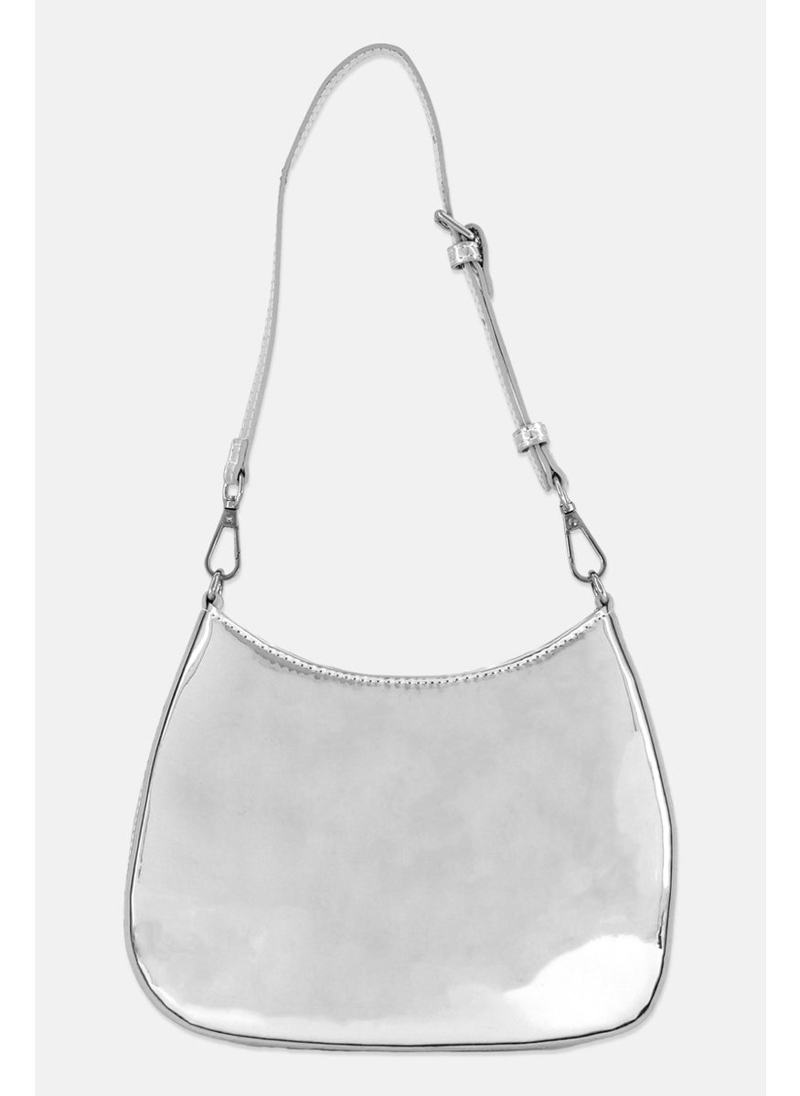 Women Plain Shoulder Bag 17 H x 22 L x 5 W cm, Silver - pzsku/ZFE6CE832F4915BBA6BD5Z/45/_/1737728283/f067adca-7859-4654-b72c-5fed7a9983ad