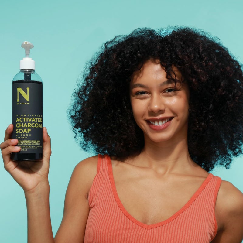 Dr. Natural Activated Charcoal Liquid Soap - Combat Acne and Blemishes - Deep Cleansing Body Wash - Gentle Body Soap for Clear Skin - Citrus - 16 oz - Image 5