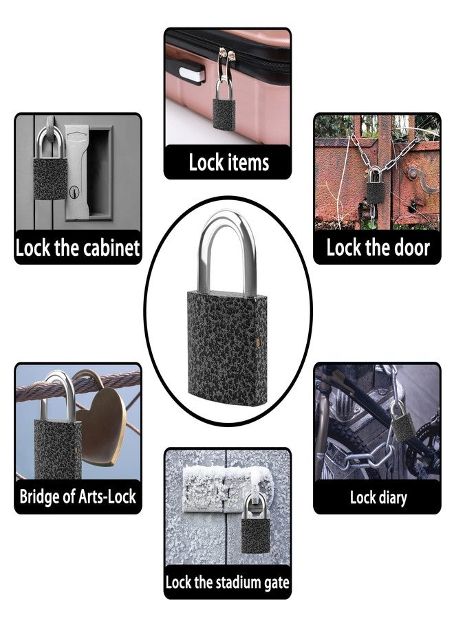 XFJSAK 2 Pack Small Padlock with 3Keys (keyed Alike)，Locker Lock 30mm, Lock with Key Padlock for Sheds, Storage Unit School Gym Locker, Toolbox, Gym Locker Padlocks, Keyed Padlocks(Black) - Image 5