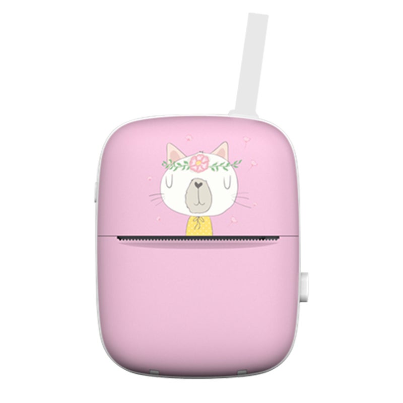 Mini Pocket Photo Printer Portable Mobile Thermal Printing Machine All in One 203DPI Wireless BT Connection for Picture Lable DIY Handcraft List Meno Notes Journal Receipt Paper Instant Printer Sticker with 1 Roll Thermal Paper 57*30mm Study Work Off - Image 1