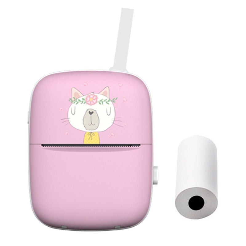 Mini Pocket Photo Printer Portable Mobile Thermal Printing Machine All in One 203DPI Wireless BT Connection for Picture Lable DIY Handcraft List Meno Notes Journal Receipt Paper Instant Printer Sticker with 1 Roll Thermal Paper 57*30mm Study Work Off - Image 2