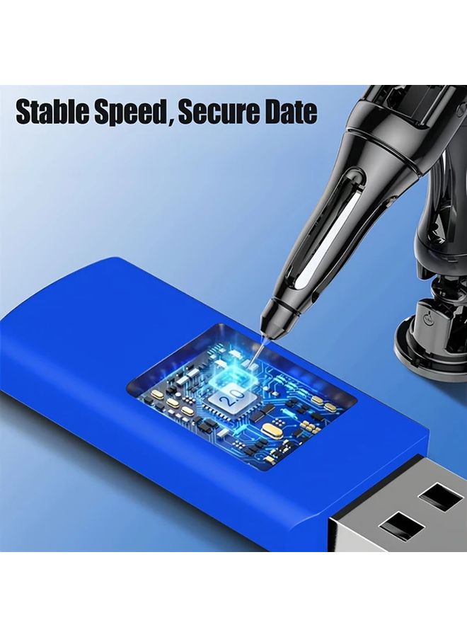 10Pcs Blue USB 2.0 Flash Drives High Speed Swivel Memory Stick 4GB Capacity For Desktop Laptop Storage Business Gift - Image 4