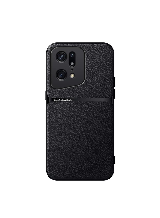 The Bros Case For OPPO Find X5 Pro Litchi Leather Magnetic Full Coverage Shockproof Phone Case