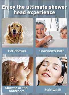Xoopla Handheld Shower Filter Shower Head (3 Modes), High Pressure Shower Heads Remove Chlorine and Impurities,  Massages Scalp to Anti Hairfall and Dry Skin with 3 Filters and 1 Shower Holder shower set  - Image 3