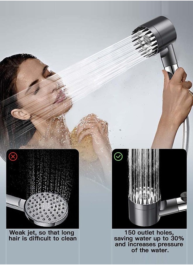 Xoopla - Handheld Shower Filter Shower Head (3 Modes), High Pressure Shower Heads Remove Chlorine and Impurities,  Massages Scalp to Anti Hairfall and Dry Skin with 3 Filters and 1 Shower Holder shower set - Image 1