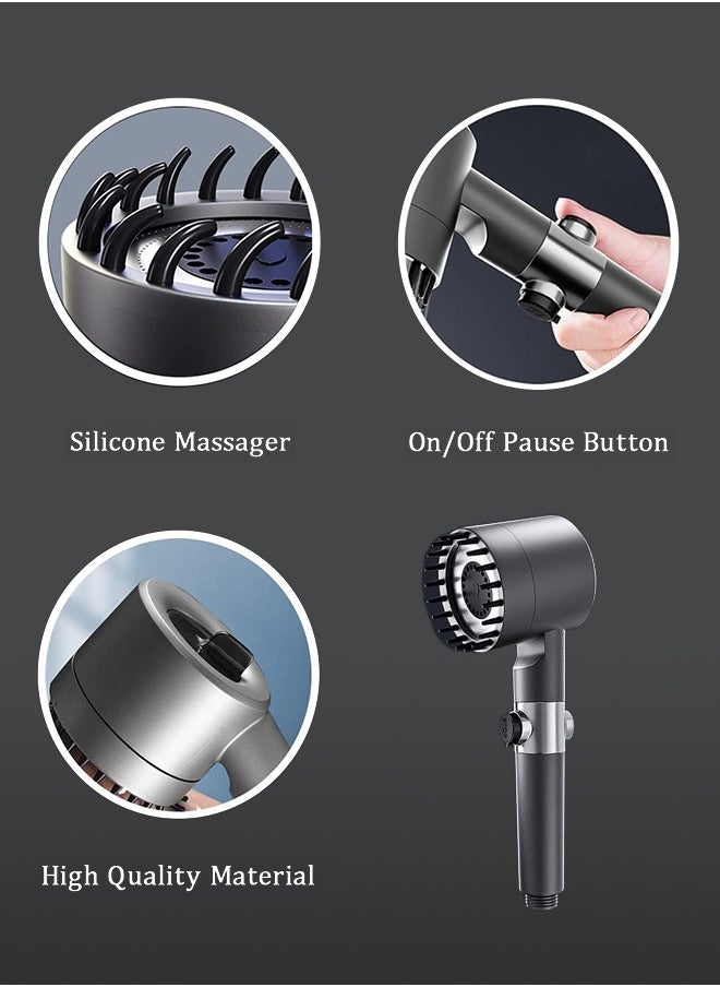 Xoopla - Handheld Shower Filter Shower Head (3 Modes), High Pressure Shower Heads Remove Chlorine and Impurities,  Massages Scalp to Anti Hairfall and Dry Skin with 3 Filters and 1 Shower Holder shower set - Image 1