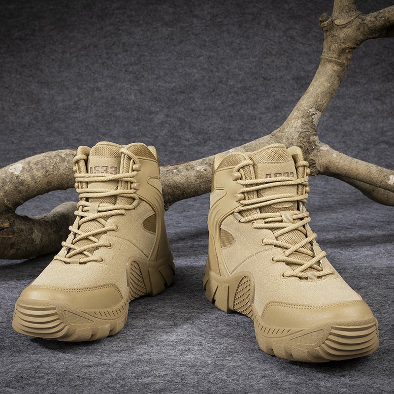 Autumn New Military-Style Outdoor Combat Boots, Outdoor Hiking Shoes, High-Top Tactical Boots, Men'S Desert Boots, Sports Outdoor Boots - Image 3