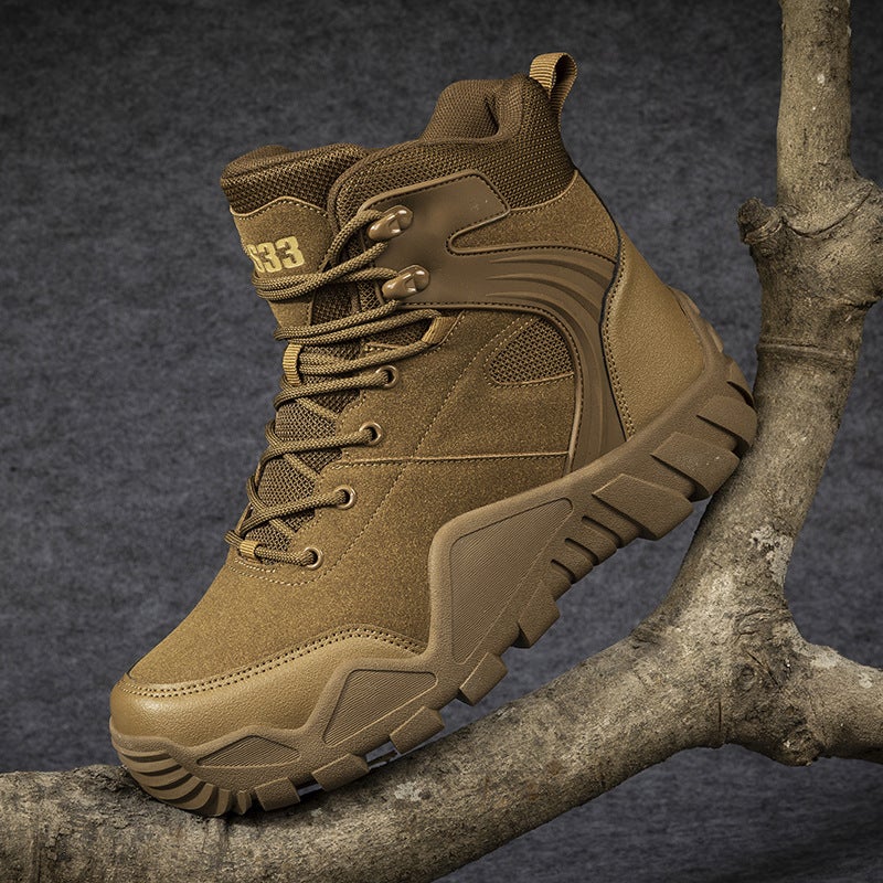 Autumn New Military-Style Outdoor Combat Boots, Outdoor Hiking Shoes, High-Top Tactical Boots, Men'S Desert Boots, Sports Outdoor Boots - Image 2
