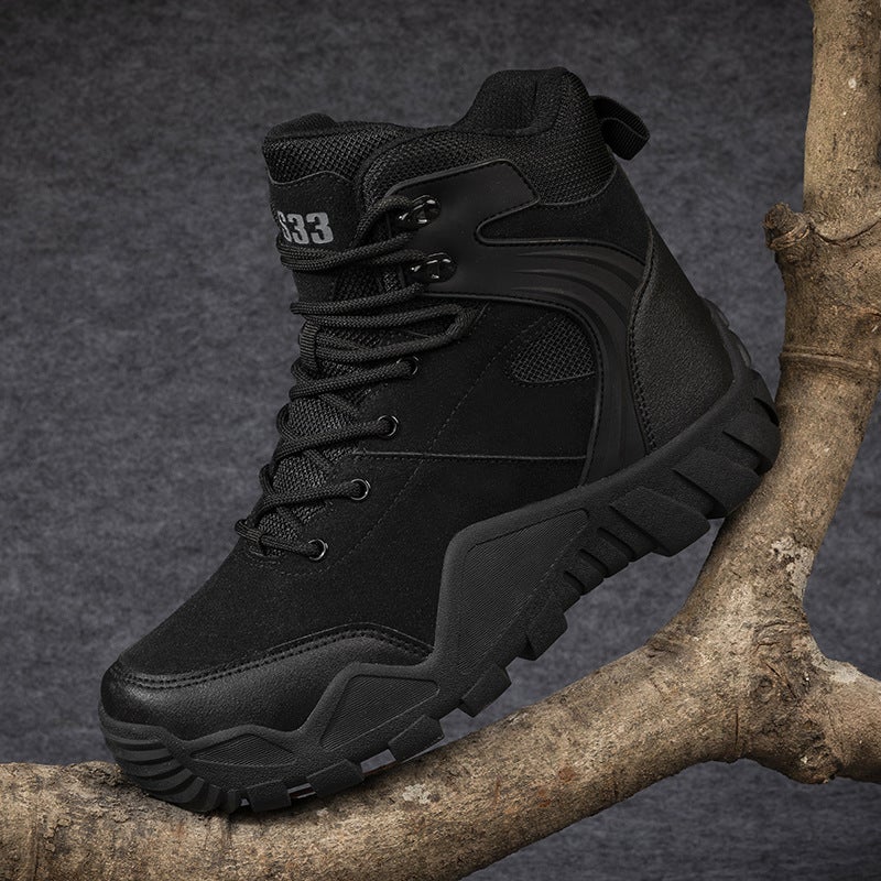 Autumn New Military-Style Outdoor Combat Boots, Outdoor Hiking Shoes, High-Top Tactical Boots, Men'S Desert Boots, Sports Outdoor Boots - Image 5