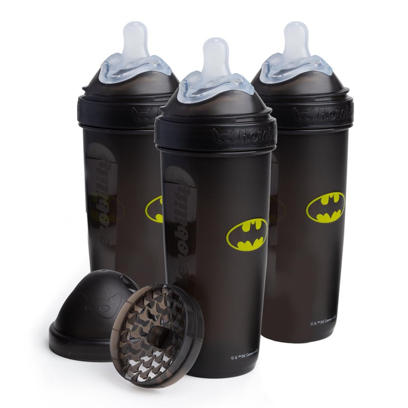 Herobility Batman DC Comics - Herobility Double Anti-Colic Baby Bottles â€“ 12 fl oz/340ml â€“ 3-Pack - Image 1